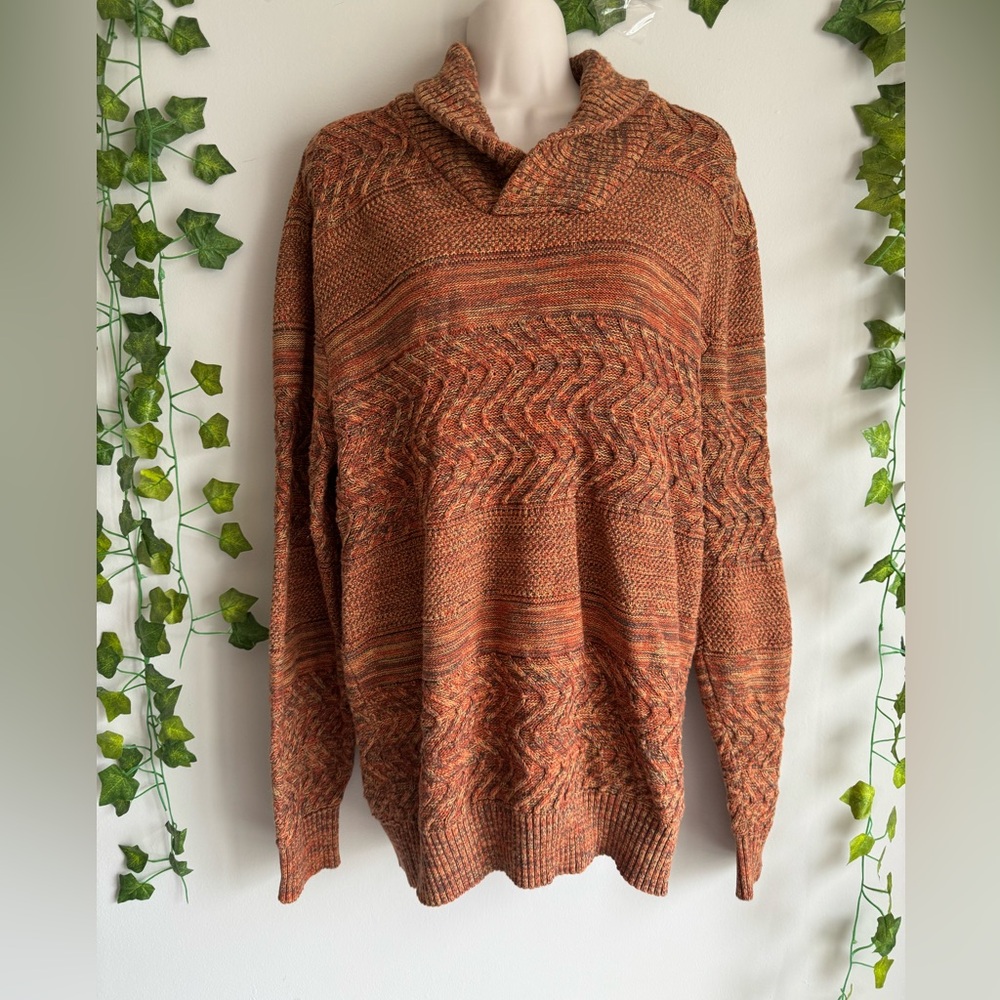 🌿 Vintage American Rag Orange Collared Sweater